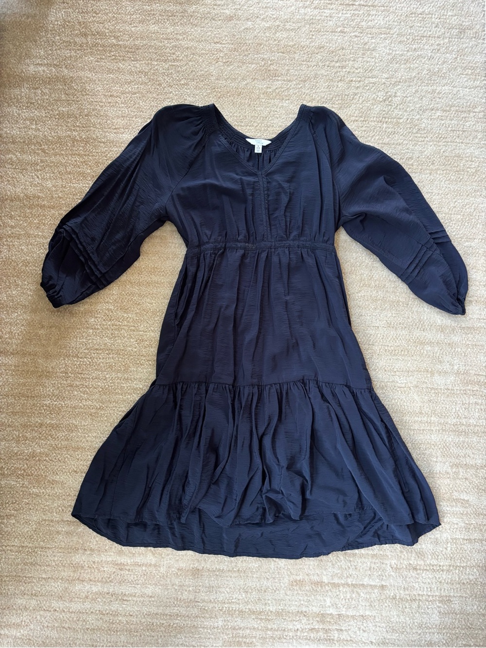 Time and Tru Navy V-Neck Dress